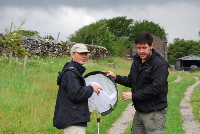 YDMT's Tanya St. Pierre with BBC presenter James Wong, inspecting the sweep net haul