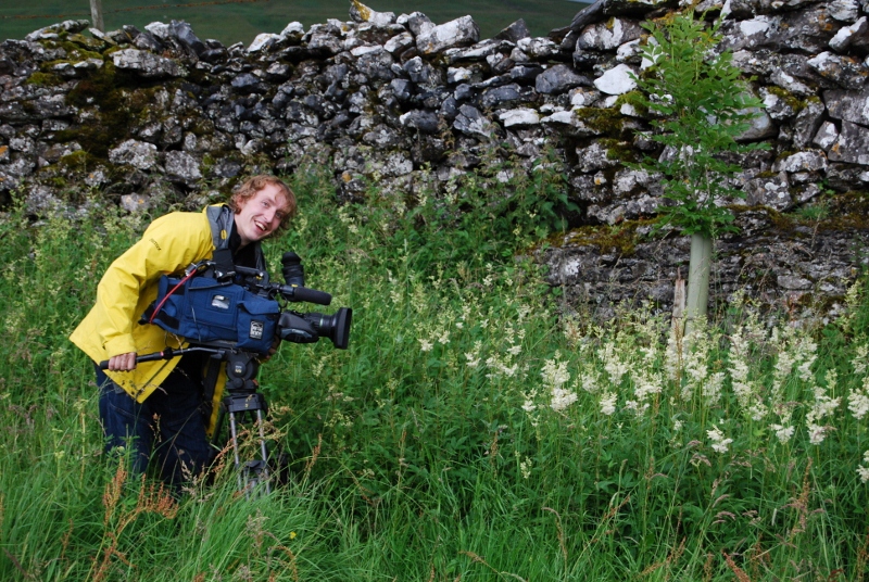 The camerman getting some lovely Meadowsweet shots
