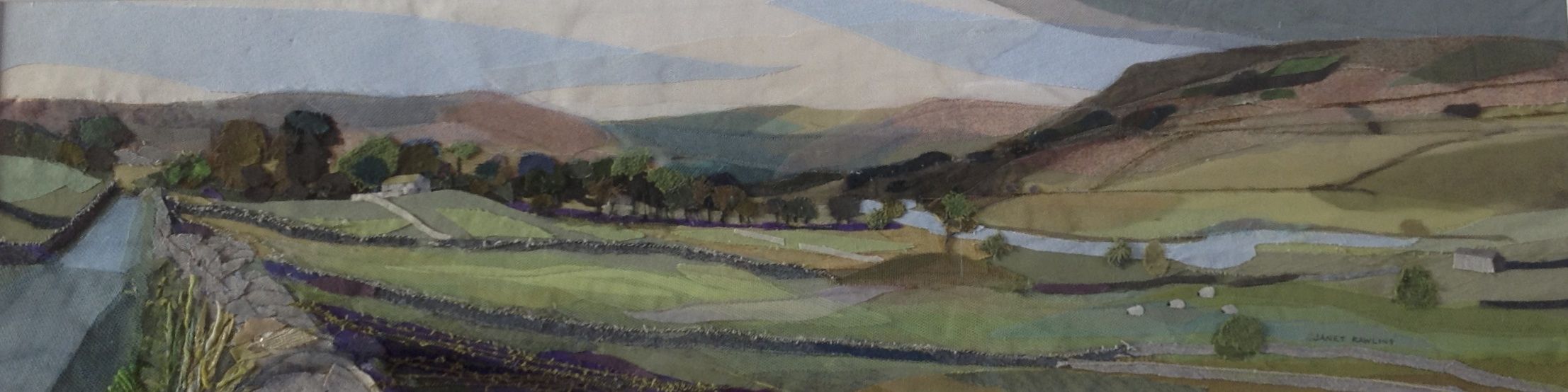 Janet's collage entitled 'Towards Hawes'