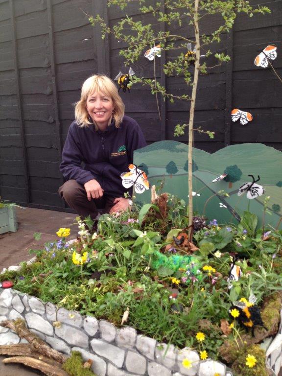 Tanya from YDMT with the finished garden